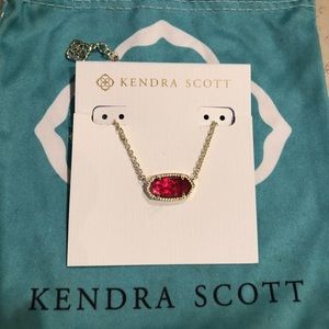 Kendra Scott Elisa Gold Pendent in Berry Illusion